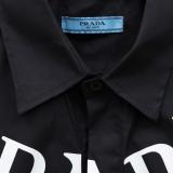 Prada Letter Neck Scarf Short Sleeve Polo 260602