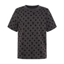 Louis Vuitton Spring/Summer New All-Over Flocked Jacquard Short Sleeve T-Shirt 260602