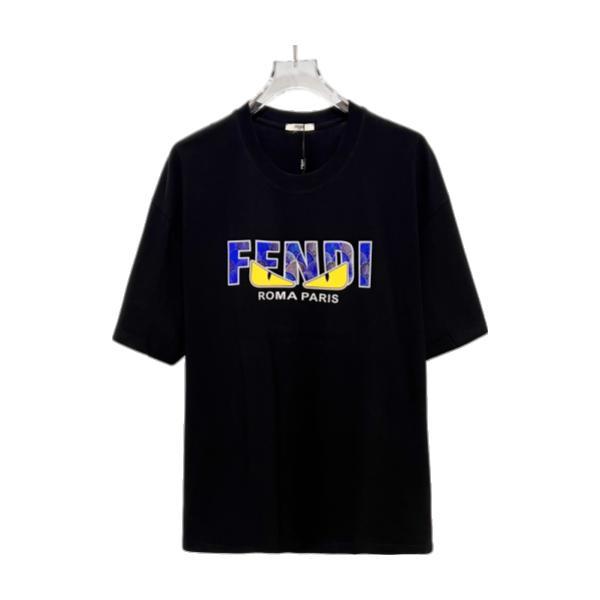 Fendi 280g Crewneck Short Sleeve T-Shirt (Black) 260602