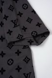 Louis Vuitton Spring/Summer New All-Over Flocked Jacquard Short Sleeve T-Shirt 260602