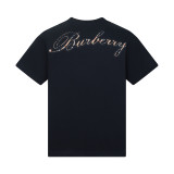 Burberry Check Embroidery Design Crewneck Short Sleeve 260609
