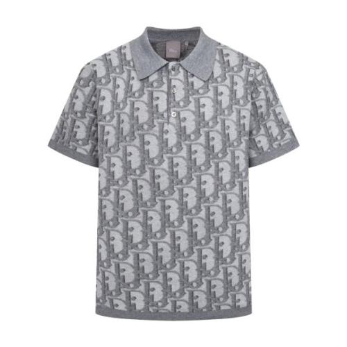 Dior 26SS Oblique Jacquard Knit Polo Shirt 260609