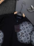 Louis Vuitton 26SS Chest Minimalist Letter Geometric Print Tie-Dye Embroidery Crewneck Short Sleeve T-Shirt 260609