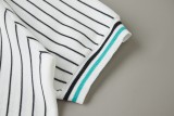 Louis Vuitton 26SS Spring/Summer New Vertical Stripe Leather Tag Knit Short Sleeve 260609