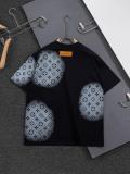 Louis Vuitton 26SS Chest Minimalist Letter Geometric Print Tie-Dye Embroidery Crewneck Short Sleeve T-Shirt 260609