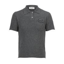 MiuMiu Letter Logo Knit Polo Shirt 260609