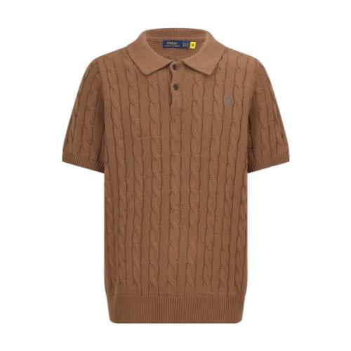 Ralph Lauren Pony Logo Embroidered Knit Sweater (Brown) 260609