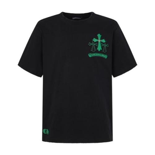 Chrome Hearts Cross Patch Embroidered Short Sleeve T-Shirt 260616