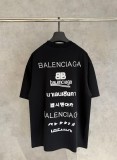 Balenciaga UV Color-Changing Embroidered Short Sleeve T-Shirt (Black) 260616
