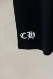 Chrome Hearts CH Heavy Wash 3D Print Leather Patch Embroidered Short Sleeve (Black) 260616