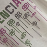 Balenciaga UV Color-Changing Embroidered Short Sleeve T-Shirt (White) 260616