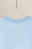 Chrome Hearts CH Heavy Wash 3D Print Leather Patch Embroidered Short Sleeve (Light Blue) 260616