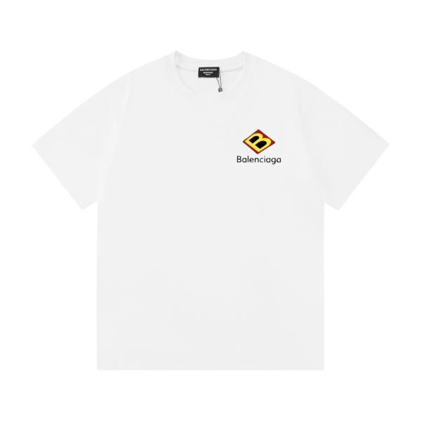 Balenciaga 2026 New Multi-Element Letter Print Logo Unisex Short Sleeve T-Shirt 260616