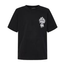 Chrome Hearts Sanskrit Embroidered Distressed Short Sleeve T-Shirt 260624
