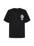Chrome Hearts Sanskrit Embroidered Distressed Short Sleeve T-Shirt 260624
