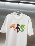 Fendi Classic Chest Letter Logo Print Short Sleeve T-Shirt 260630
