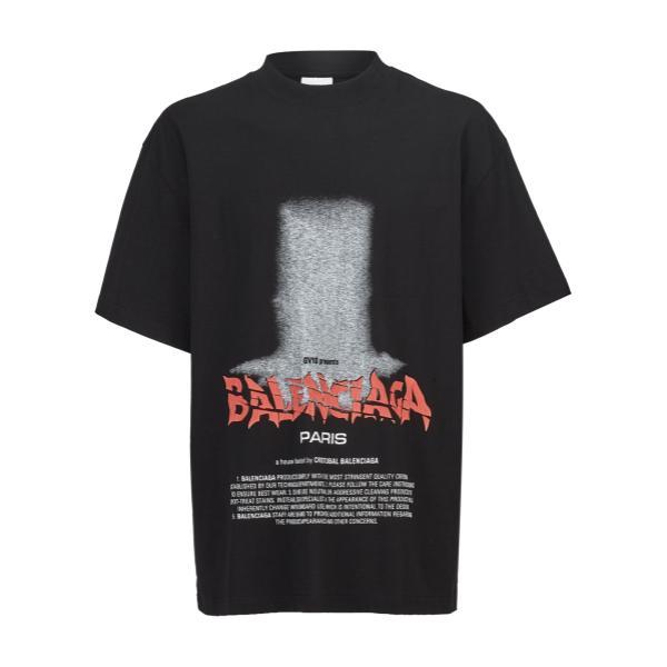 Balenciaga Paris Art Print Logo Short Sleeve T-Shirt (Black) 260630