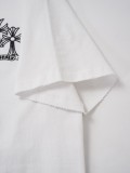 Chrome Hearts 26SS Distressed Cross Patch Embroidered Short Sleeve T-Shirt 260708