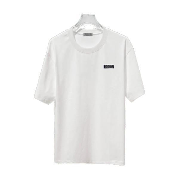Dior Classic Chest Letter Logo Embroidered Short Sleeve T-Shirt 260708