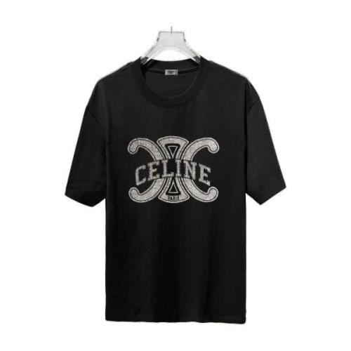 Celine Classic Chest Letter Logo Print Short Sleeve T-Shirt 260708