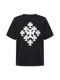 Chrome Hearts Cross Patch Embroidered Short Sleeve T-Shirt 260708