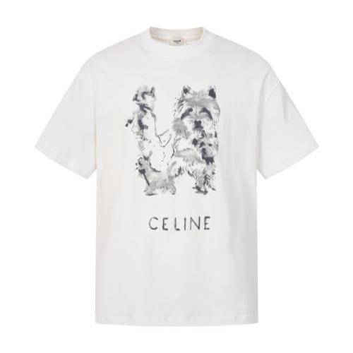 Celine 26SS Sketch Puppy Print Short Sleeve T-Shirt 260708