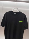 Dior Classic Chest Logo Short Sleeve Knit T-Shirt - Black