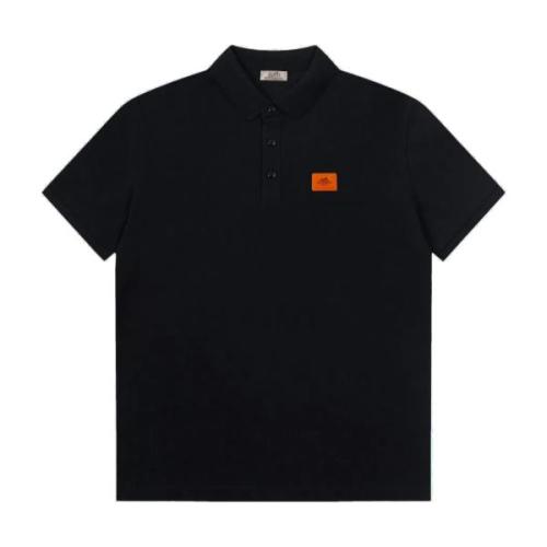Hermes Classic Logo Short Sleeve Polo - Black 260721