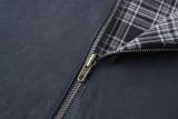 Balenciaga 26SS Reversible Plaid 3M Embroidered Hooded Jacket - Dark Gray 260721