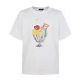 Fendi Watercolor Ice Cream Short Sleeve Print T-Shirt - White 260721