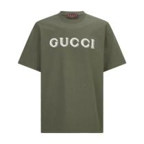 Gucci Logo Short Sleeve Embroidered T-Shirt - Dark Gray 260721
