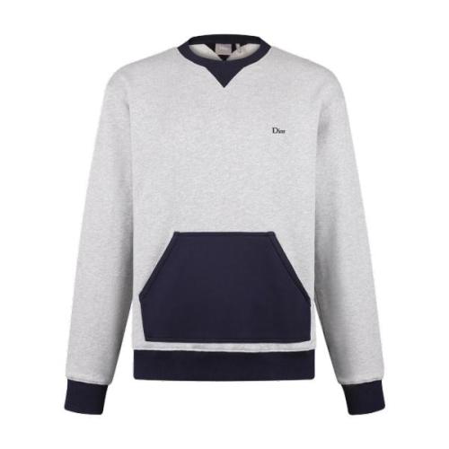Dior 26FW Cotton Blend Logo Round Neck Long Sleeve Embroidered Sweatshirt - Gray 260721