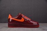 Nike Air Force 1 Low Patent Leather Dark Team Red Safety Orange