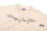 Balenciaga 26FW Round Neck Classic Ink Short Sleeve Jacquard T-Shirt - White 260721