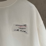 Balenciaga 25SS Short Sleeve Embroidered T-Shirt - Gray White 260721