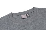 Dior 26SS Small Logo Chest Short Sleeve Embroidered T-Shirt - Gray 260721