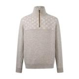 Louis Vuitton 26SS Ribbed Wool Half-Zip Pullover - Warm Gray 260721