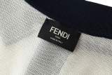 Fendi 26SS Logo Short Sleeve Jacquard Knit Polo - White 260721