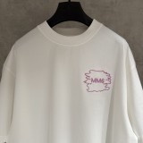 MM6 Maison Margiela UV Color-Changing Margiela Short Sleeve Embroidered T-Shirt - White 260721