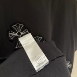 Chrome Hearts New Short Sleeve Embroidered T-Shirt - Charcoal 260728