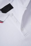 Prada Silicone Chest Pocket Trim Short Sleeve Polo - White 260728