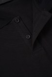 Moncler 26SS Cotton Logo Patch Pique Short Sleeve Polo - Black 260728