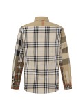 Burberry Color-Block Panel Limited Ed. Long Sleeve Shirt - Olive 260811