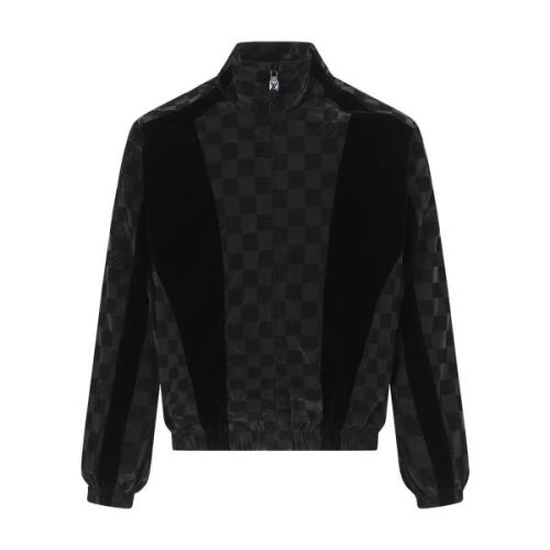 Louis Vuitton 25SS Checkerboard Flock Letter Jacquard Jacket - Black 260811