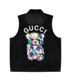 Gucci Painted Bear Denim Vest - Black 260811