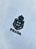 Prada Logo Long Sleeve Embroidered Shirt - Cream 260811