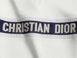 Dior Panel Classic Logo CD Embroidered Round Neck Sweatshirt - White 260818
