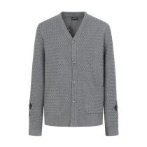 Chrome Hearts Leather Patch Applique Knit Cardigan - Gray 260818