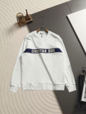 Dior Panel Classic Logo CD Embroidered Round Neck Sweatshirt - White 260818