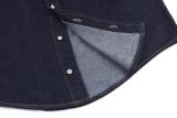 Louis Vuitton 26SS Cotton New Spread Collar Long Sleeve Denim Shirt - Charcoal 260818